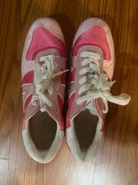 Pink and White MIA Stripe Sneakers